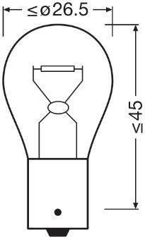 Автолампа Osram PY21W 12V BAU15s (к/т 2 шт)