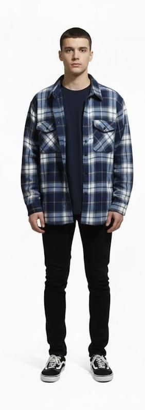 Сорочка чоловіча флісова синя (2XL)